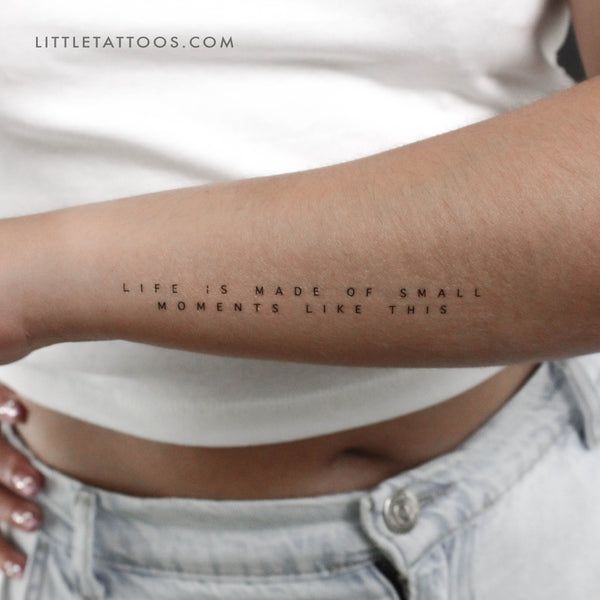 Life Is Made Of Small Moments Like This Temporary Tattoo - Set of 3