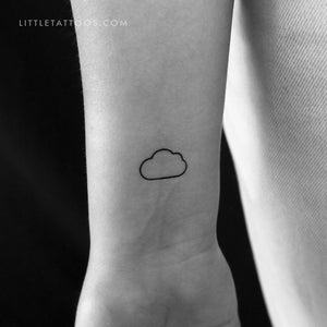 Cloud Temporary Tattoo - Set of 3