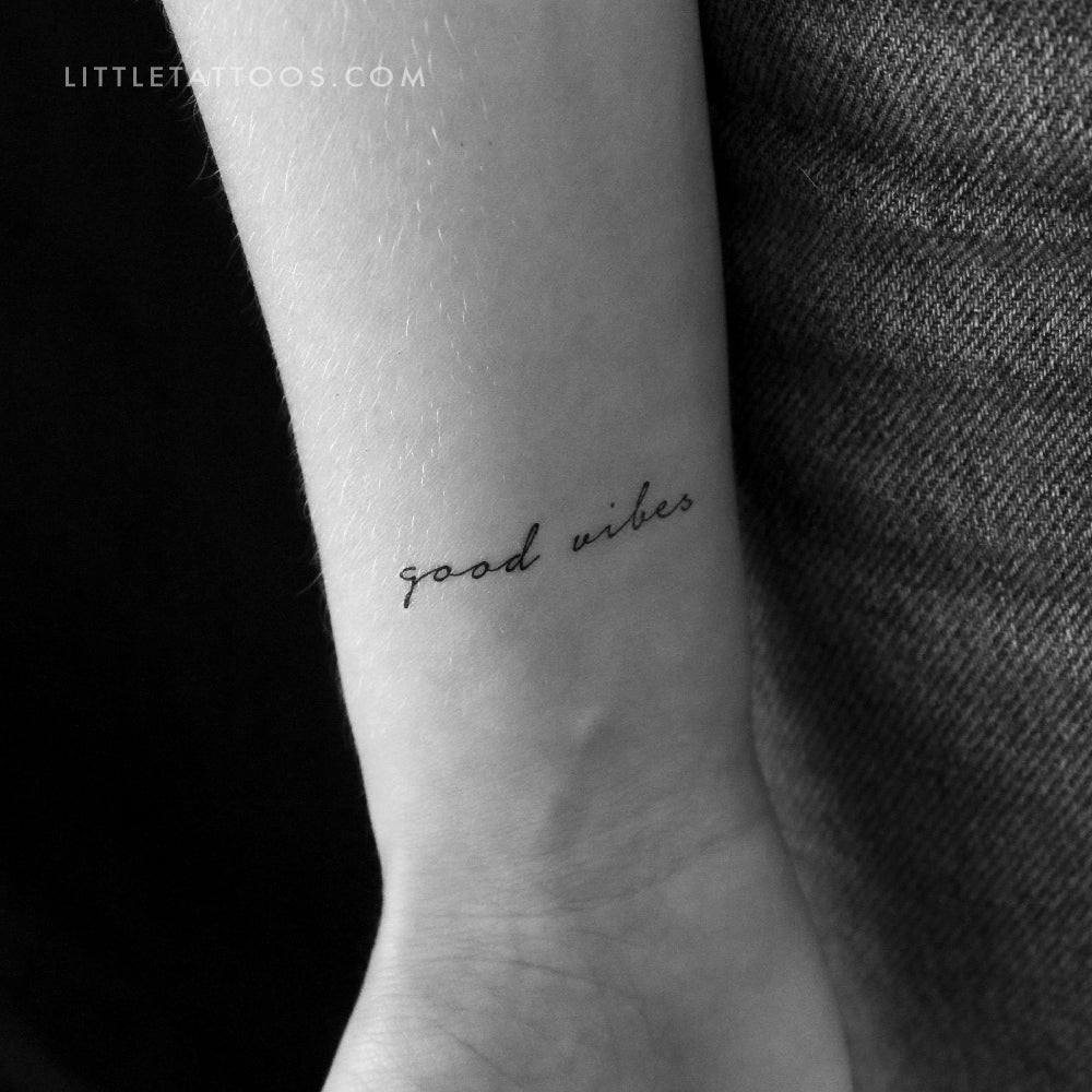 Tatuaje temporal "Buenas vibras" - Juego de 3