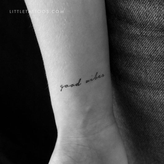 Good Vibes Temporary Tattoo - Set of 3