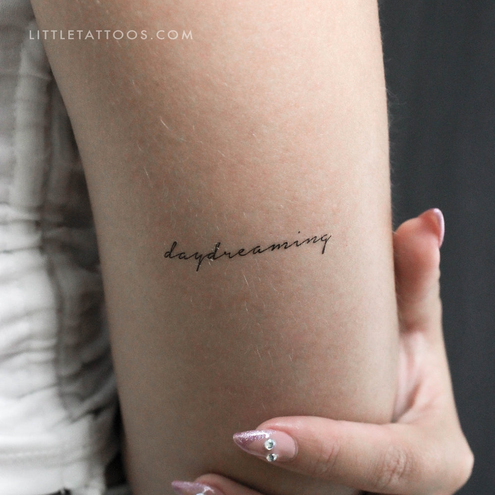 Tatuaje temporal "Soñando despierto" - Juego de 3