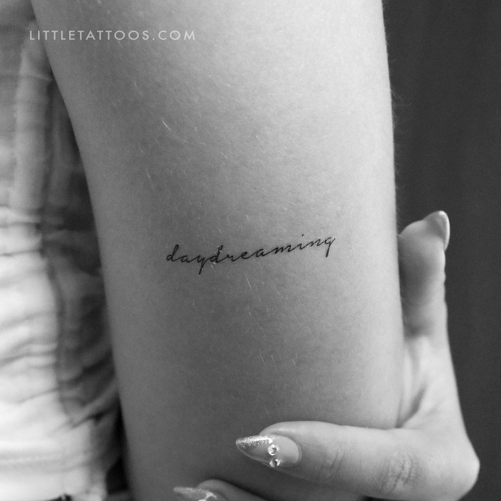 Tatuaje temporal "Soñando despierto" - Juego de 3