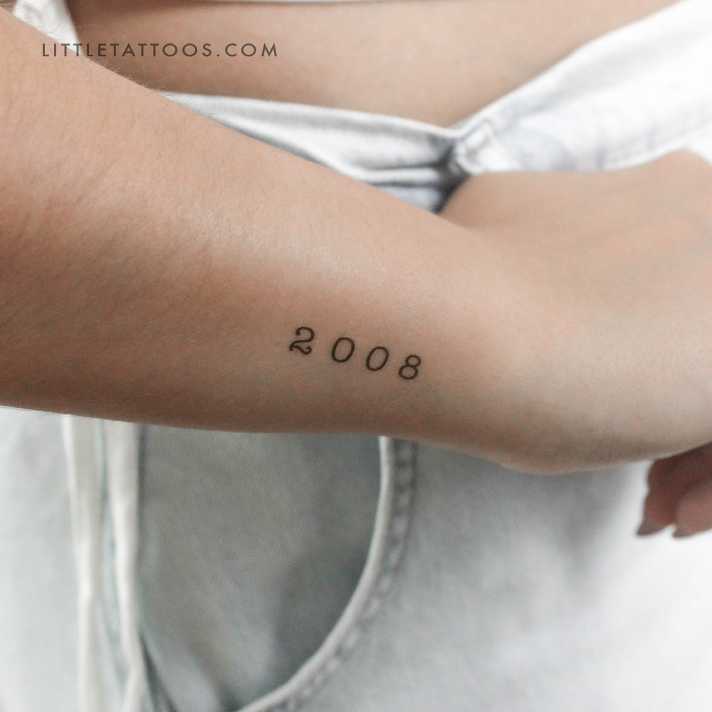 Tatuaje temporal del año de nacimiento 2008 (juego de 3)