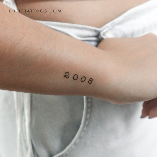 2008 Birth Year Temporary Tattoo - Set of 3