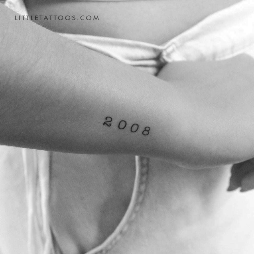 Tatuaje temporal del año de nacimiento 2008 (juego de 3)