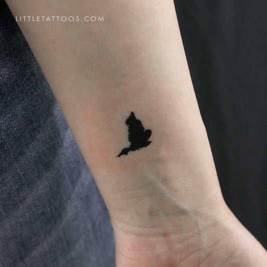 Tatuaje temporal pequeño del mapa de Inglaterra (juego de 3)