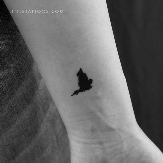 Tatuaje temporal pequeño del mapa de Inglaterra (juego de 3)