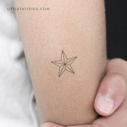 Tatuaje temporal de la estrella del estado de Texas - Juego de 3