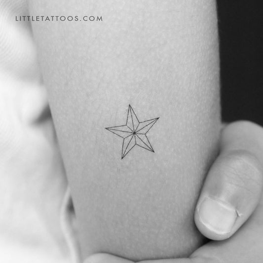Tatuaje temporal de la estrella del estado de Texas - Juego de 3