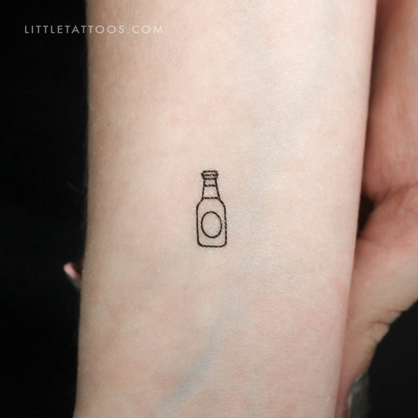 Beer Bottle Temporary Tattoo - Set of 3