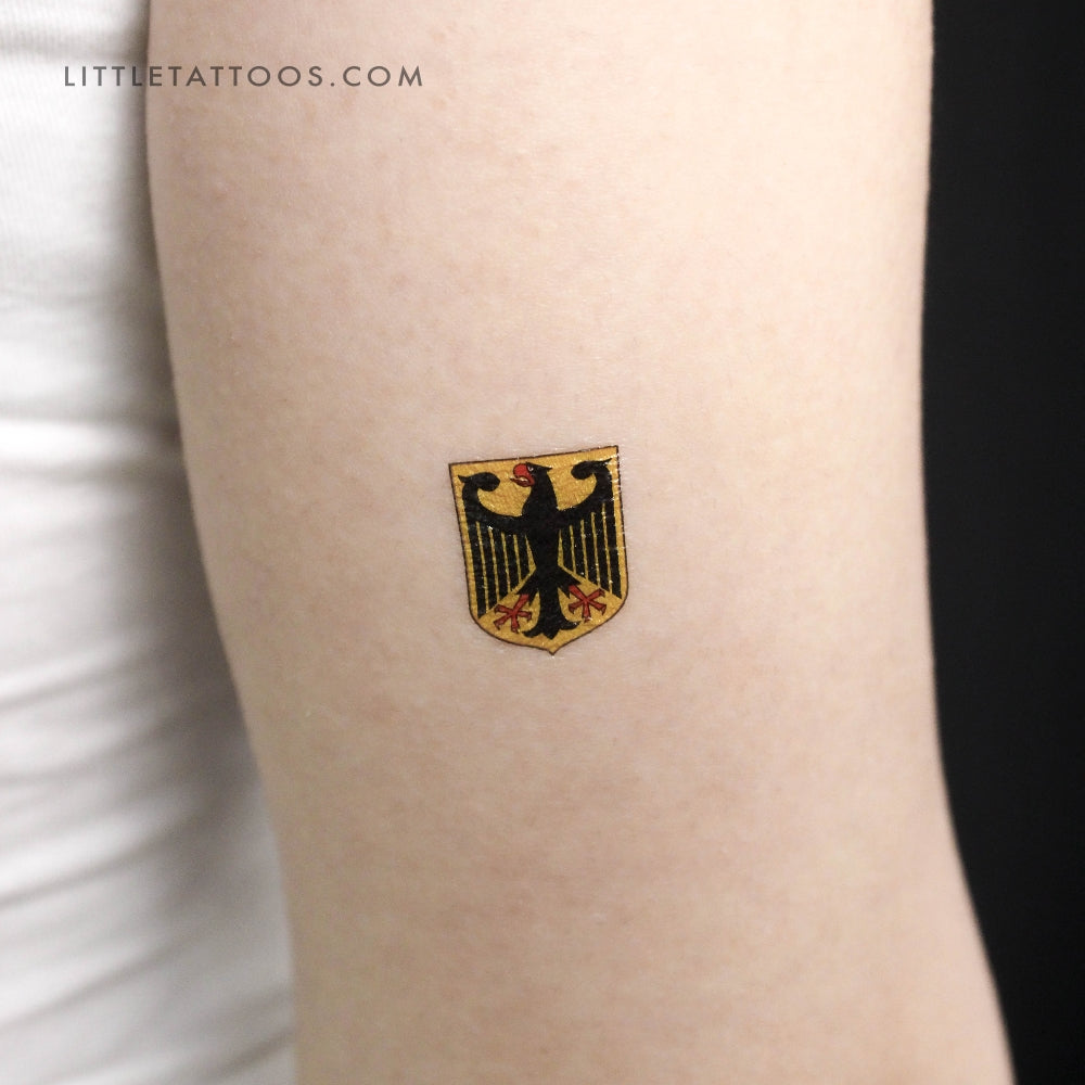 Germany Coat Of Arms Temporary Tattoo - Set of 3