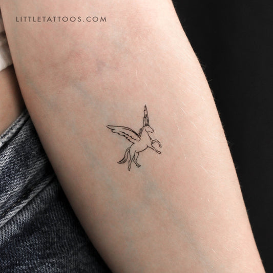 Tatuaje temporal de Pegaso - Juego de 3