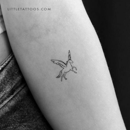 Tatuaje temporal de Pegaso - Juego de 3