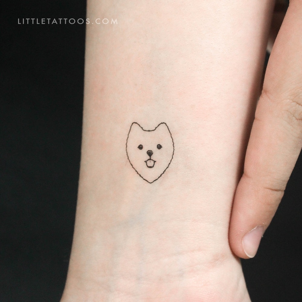Tatuaje temporal de cara de Pomerania - Juego de 3