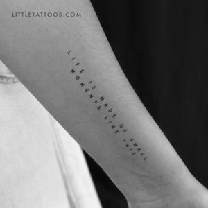 Life Is Made Of Small Moments Like This Temporary Tattoo - Set of 3