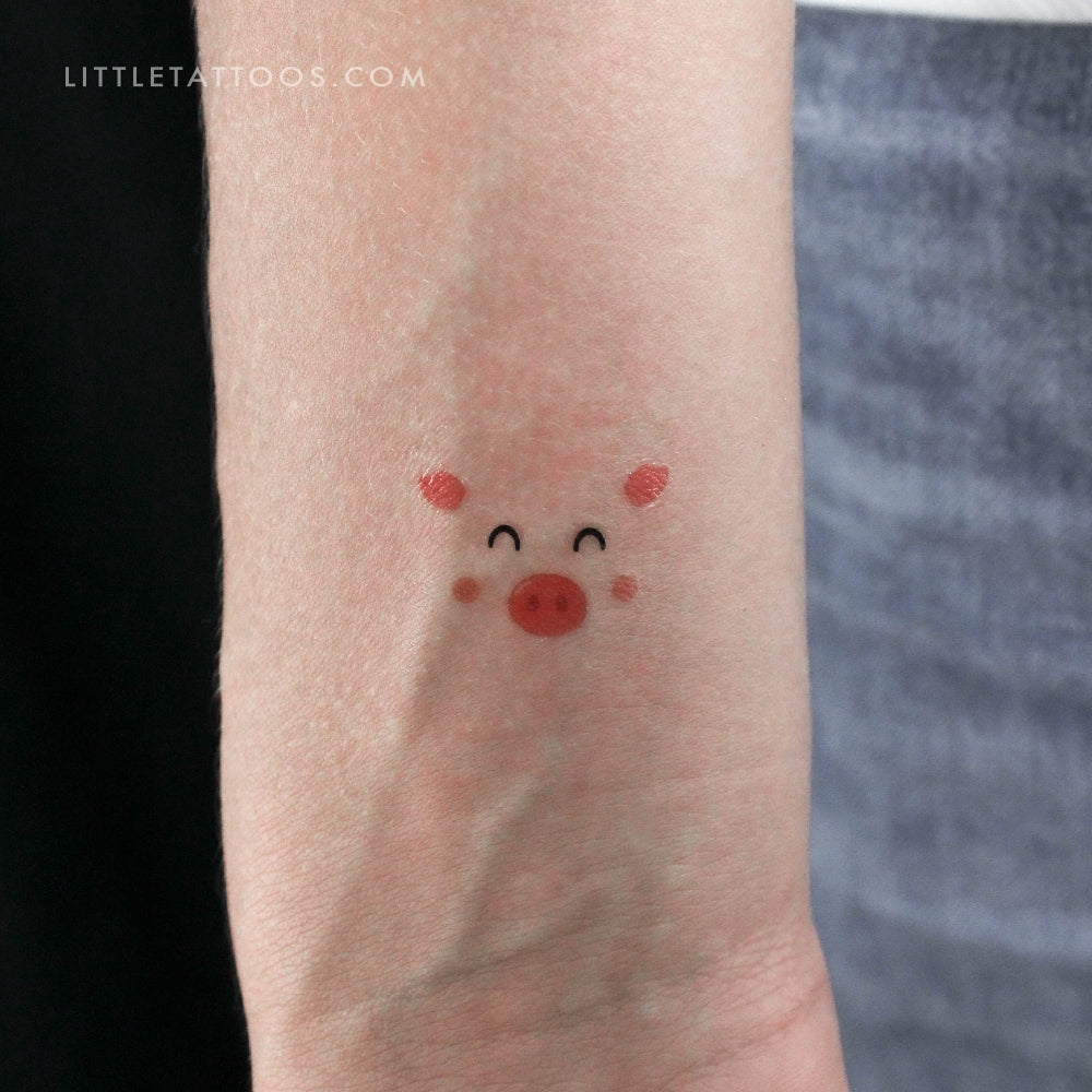 Pig Face Temporary Tattoo (Set of 3)