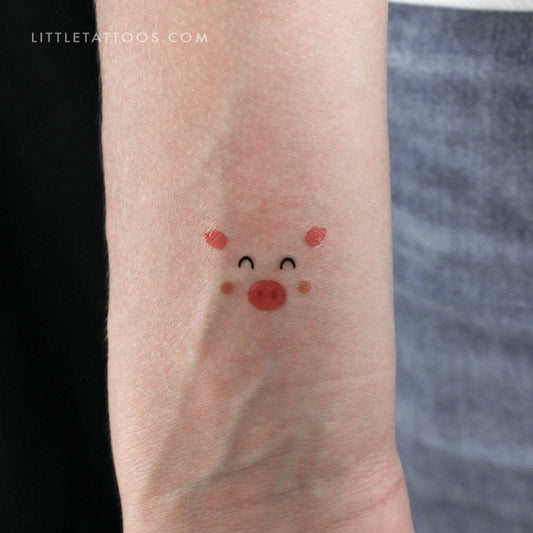 Pig Face Temporary Tattoo (Set of 3)
