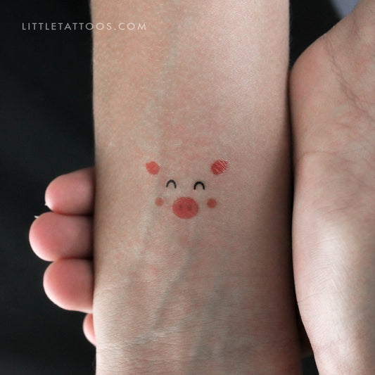 Pig Face Temporary Tattoo (Set of 3)
