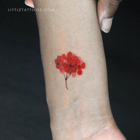 Tatuaje temporal de hortensia de Zihee (juego de 3)