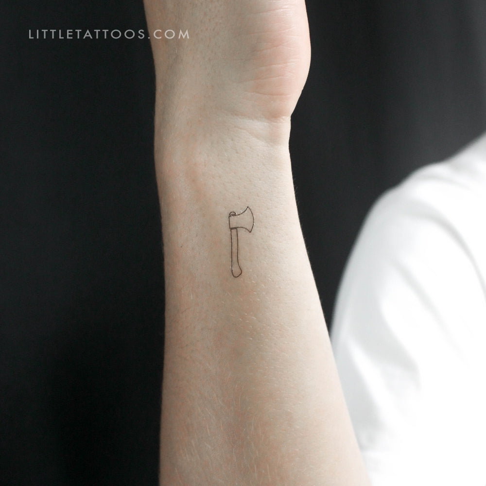 Tatuaje temporal de hacha - Juego de 3