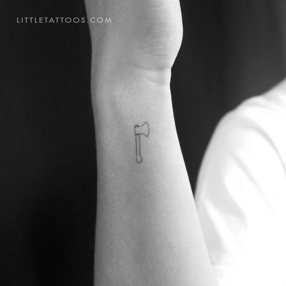 Tatuaje temporal de hacha - Juego de 3