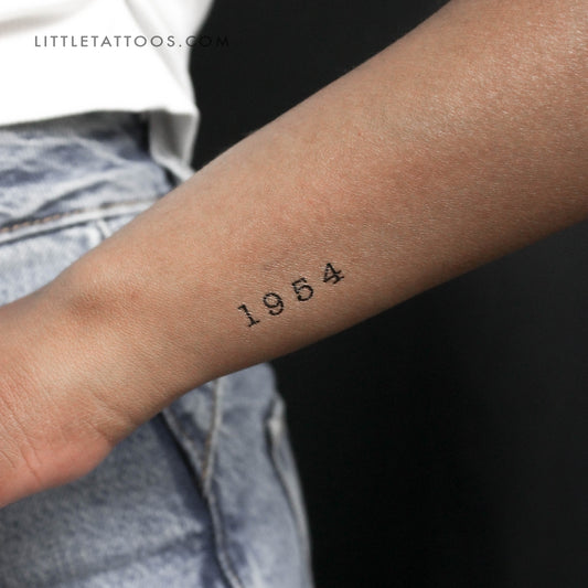 Tatuaje temporal del año de nacimiento 1954 (juego de 3)