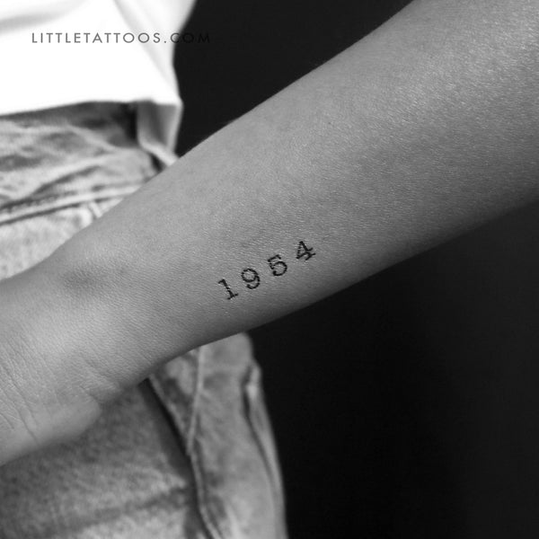 1954 Birth Year Temporary Tattoo - Set of 3