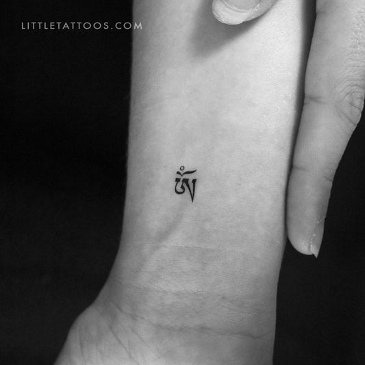 Tatuaje temporal Om tibetano - Juego de 3