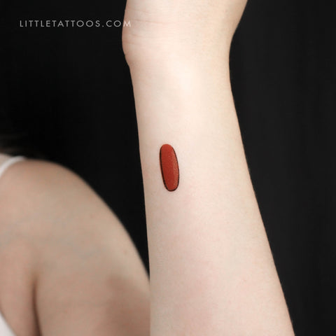 Red Pill Temporary Tattoo - Set of 3