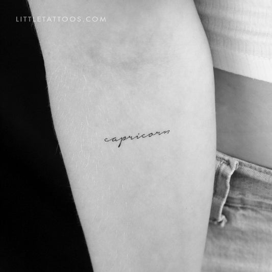 Tatuaje temporal de Capricornio - Juego de 3