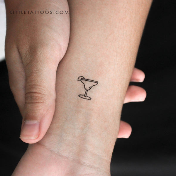 Margarita Cocktail Temporary Tattoo - Set of 3