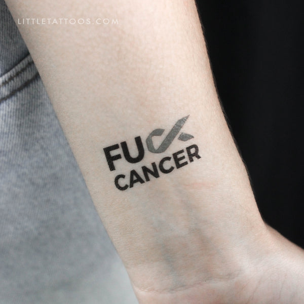 Fuck Brain Cancer Temporary Tattoo - Set of 3