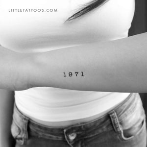 1971 Birth Year Temporary Tattoo - Set of 3