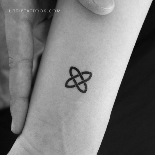 Tatuaje temporal pequeño de nudo de Salomón (juego de 3)