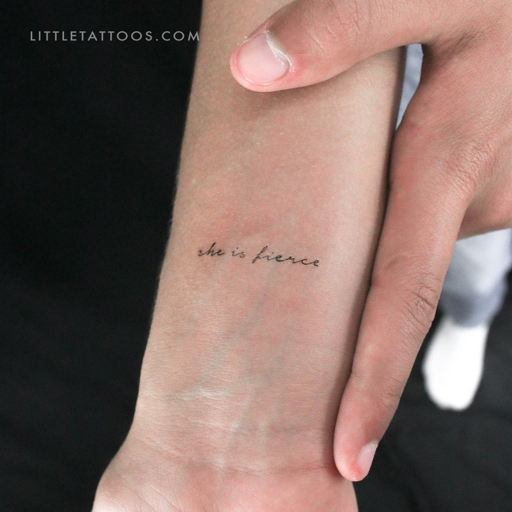 She Is Fierce Temporary Tattoo - Set of 3