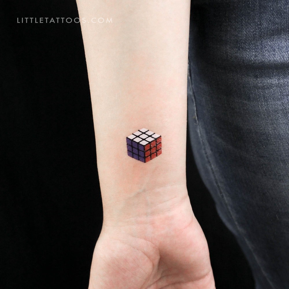 Rubik's Cube Temporary Tattoo - Set of 3