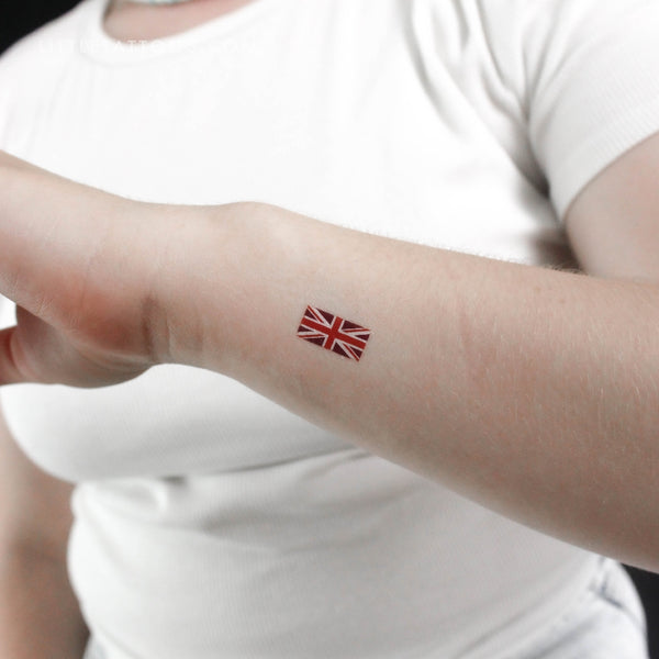 Small Union Jack Temporary Tattoo - Set of 3