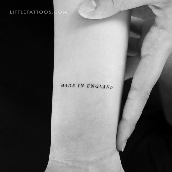 Made In England Temporary Tattoo - Set of 3