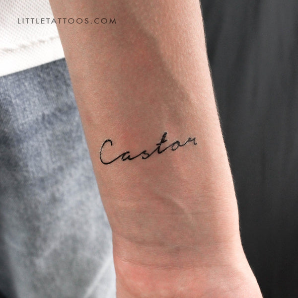 Castor Temporary Tattoo - Set of 3