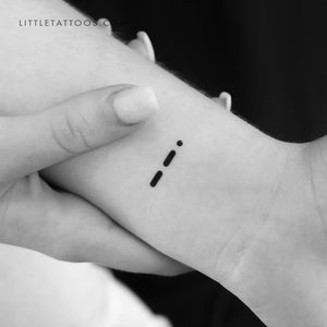 Morse Code G Temporary Tattoo - Set of 3