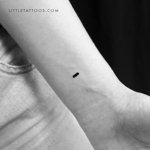 Morse Code T Temporary Tattoo - Set of 3