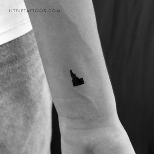 Idaho Map Temporary Tattoo - Set of 3