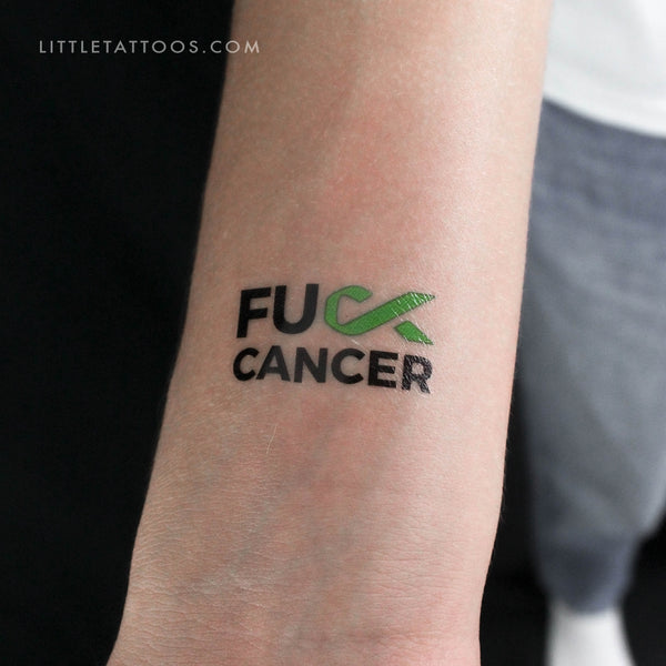 Fuck Lymphoma Cancer Temporary Tattoo - Set of 3