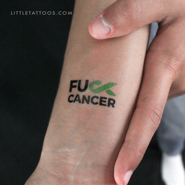 Fuck Lymphoma Cancer Temporary Tattoo - Set of 3