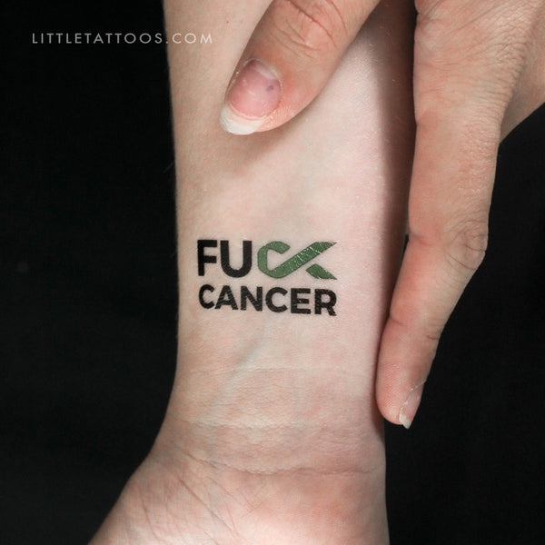 Fuck Liver Cancer Temporary Tattoo - Set of 3