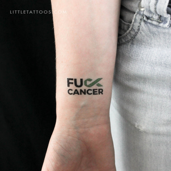 Fuck Liver Cancer Temporary Tattoo - Set of 3