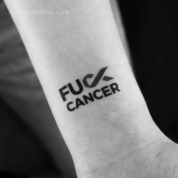 Fuck Colon Cancer Temporary Tattoo - Set of 3