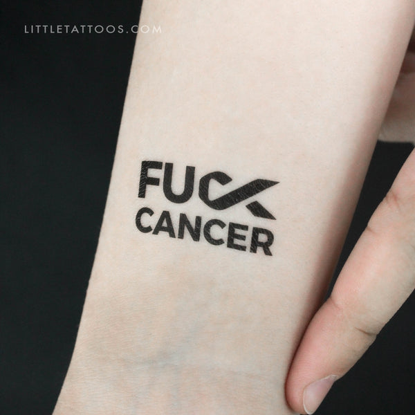 Fuck Skin Cancer Temporary Tattoo - Set of 3