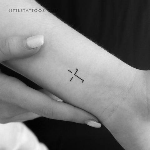 Cross Shadow Temporary Tattoo - Set of 3