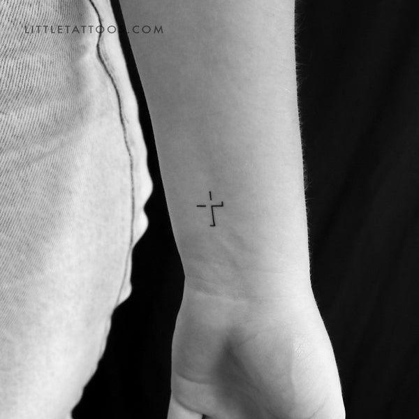 Cross Shadow Temporary Tattoo - Set of 3